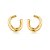 Brinco de argola liso banho em ouro 18k - Imagem 1