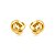Brinco de base liso banho em ouro 18k - Imagem 1