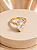 Anel Navete com Zircônia Cristal e Laterais Cravejadas – Banho em Ouro 18K - Imagem 1