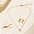 Conjunto Colar e Brinco Ponto de Luz com Zircônia Cristal – Banho em Ouro 18K - Imagem 2