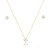 Conjunto Ponto de Luz Quadrado com Zircônia Cristal – Banho em Ouro 18K - Imagem 2