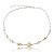 Colar com Detalhes Orgânicos – Banho em Ródio Branco e Ouro 18K - Imagem 1