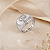 Anel com Zircônia Cristal Oval e Detalhes Cravejados – Banho em Rodio Branco - Imagem 2