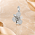 Pingente de Flor Cravejado com Zircônia Cristal – Banho em Ródio Branco - Imagem 2