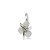 Pingente de Flor Cravejado com Zircônia Cristal – Banho em Ródio Branco - Imagem 1
