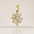 Pingente de Trevo Cravejado com Zircônia Cristal – Banho em Ouro 18K - Imagem 2