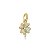 Pingente de Trevo Cravejado com Zircônia Cristal – Banho em Ouro 18K - Imagem 1