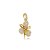Pingente de Flor Cravejado com Zircônia Cristal – Banho em Ouro 18K - Imagem 2