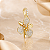 Pingente de Flor Cravejado com Zircônia Cristal – Banho em Ouro 18K - Imagem 1