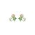 Brinco com Cristais Verde e Cristal Banho em Ouro 18K - Imagem 1