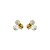 Brinco Cravejado de Zirconia Cristais e Dourado Banho em Ouro 18K - Imagem 1