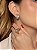 Conjunto de Brinco e Anel Dourado com Zircônia Cristal Banho em Ouro 18K - Imagem 2