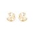 Brinco dourado liso banho em ouro 18K - Imagem 2