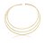 Colar de aro dourado liso banho em ouro 18k - Imagem 2