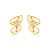 Brinco dourado liso banho em ouro 18k - Imagem 1