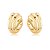 Brinco dourado liso banho em ouro 18k - Imagem 2