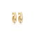 Brinco de argola dourado liso banho em ouro 18k - Imagem 2