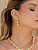 Brinco dourado liso banho em ouro 18k - Imagem 1