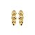 Brinco dourado liso banho em ouro 18k - Imagem 2