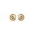Brinco liso acetinado banho em ouro 18k - Imagem 1