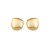 Brinco liso acetinado banho em ouro 18k - Imagem 1