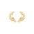 Brinco liso acetinado banho em ouro 18k - Imagem 2