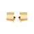 Brinco de argola liso acetinado banho em ouro 18k - Imagem 1