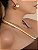 Brinco de argola liso acetinado banho em ouro 18k - Imagem 3