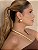 Brinco de argola liso acetinado banho em ouro 18k - Imagem 4