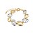 Pulseira de corrente lisa com banho duplo - Imagem 1