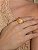 Anel dourado liso acetinado banho em ouro 18k - Imagem 3