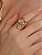 Anel dourado liso banho em ouro 18k - Imagem 2