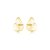 Brinco dourado liso acetinado banho em ouro 18k - Imagem 1