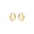 Brinco dourado liso acetinado banho em ouro 18k - Imagem 2