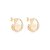 Brinco de argola liso dourado banho em ouro 18k - Imagem 2