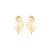 Brinco liso dourado banho em ouro 18k - Imagem 2
