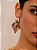 Brinco liso dourado banho em ouro 18k - Imagem 1