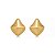 Brinco liso dourado banho em ouro 18k - Imagem 1