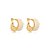 Brinco de argola dourado esmaltado banho em ouro 18k - Imagem 1