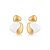 Brinco acetinado esmaltado banho em ouro 18k - Imagem 1