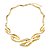 Colar de aro dourado liso banho em ouro 18k - Imagem 1