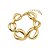 Pulseira de corrente dourada lisa banho em ouro 18k - Imagem 1