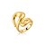 Anel dourado liso acetinado banho em ouro 18k - Imagem 1