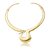 Colar de aro liso acetinado banho em ouro 18k - Imagem 1