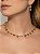 Conjunto de brinco e colar cravejado de zircônia cristal banho em ouro 18k - Imagem 4