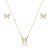 Conjunto de brinco e colar cravejado de zircônia cristal banho em ouro 18k - Imagem 1