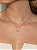 Conjunto de brinco e colar cravejado de zircônia cristal banho em ouro 18k - Imagem 3