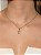 Conjunto de brinco e colar cravejado de zircônia cristal banho em ouro 18k - Imagem 3