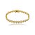 Pulseira cravejada de zircônia cristal banho em ouro 18k - Imagem 1
