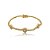 Pulseira cravejada de zircônia cristal banho em ouro 18k - Imagem 1